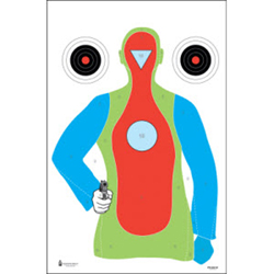 B-21 LE Silhouette Target - 50 Yard, 35x45, Kill & Disable Scoring - National Target Paper