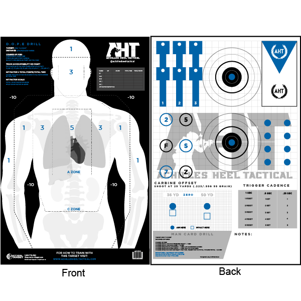thumbnail image 2 of Freedom Gun Targets 25-Pack Paper Shooting Targets | 23x35 Qualification Silhouette For Pistol/Rifle 2 of 6