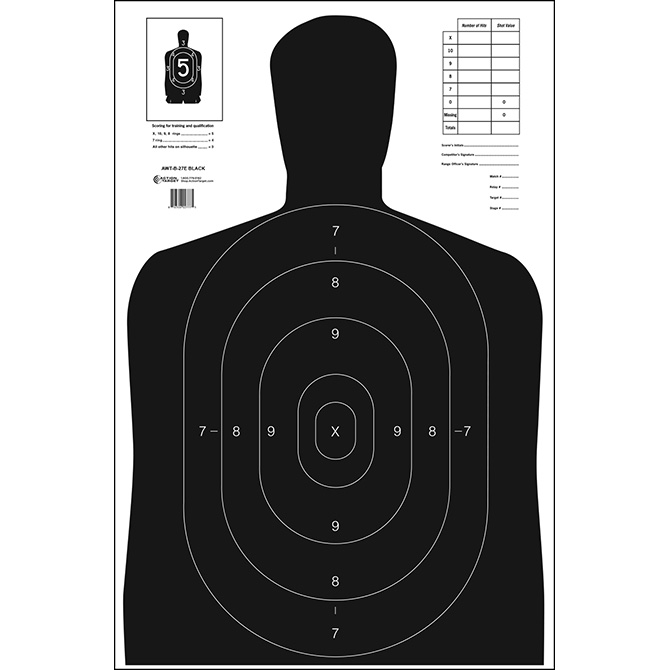 Action Target : B-27E Economy Target (Black) - ALL WEATHER RESISTANT ...