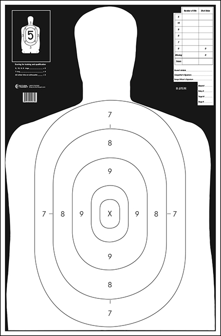 Action Target : B-27E Reverse Target - ALL WEATHER RESISTANT TARGET ON ...