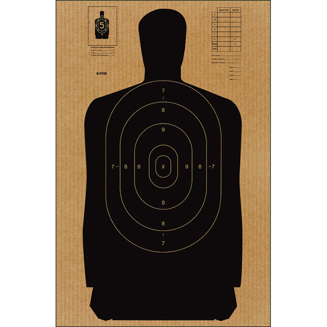 B-27 Cardboard Target (Black) By Action Target