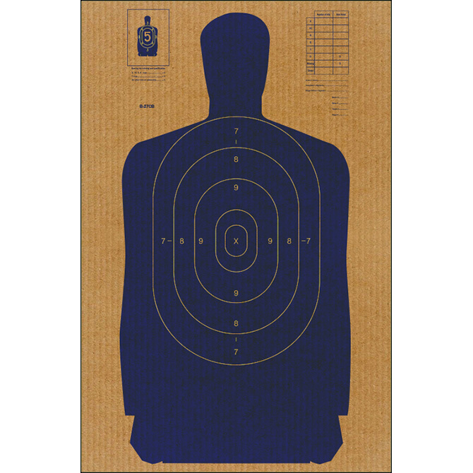 Law Enforcement Targets | Action Target : B-27 Cardboard Target (Blue)