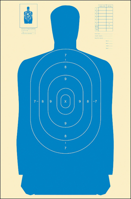 Law Enforcement Targets | Action Target : B-27 Standard Target (Blue)