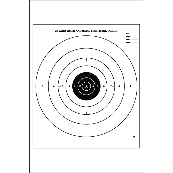 Action Target : 25-Yard Timed and Rapid Fire Pistol Target on Heavy ...