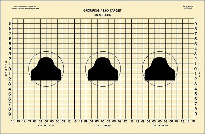 Action Target 30 Meter Battlesight Zero BZO Target