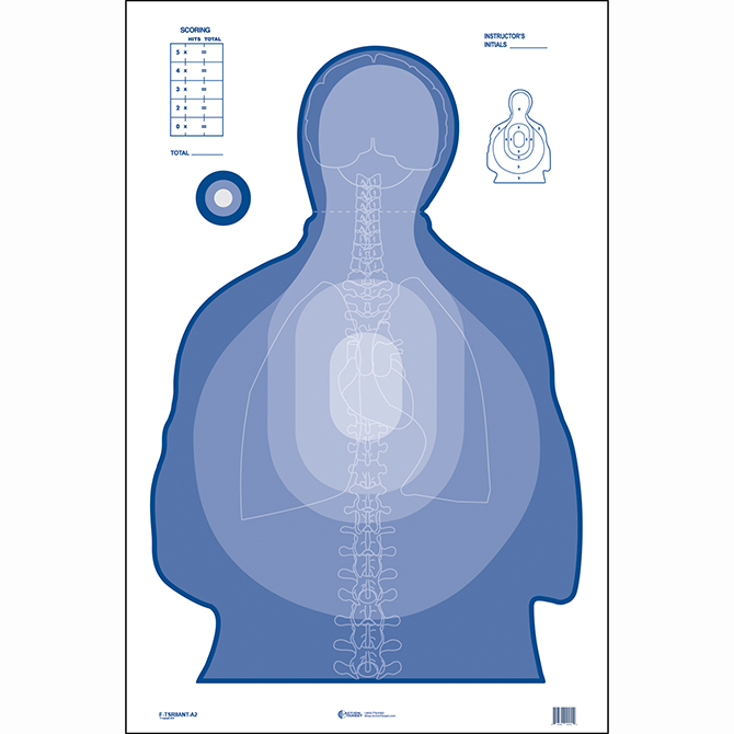 Body Target Form Transitional Paper Target with Vital Anatomy for Training