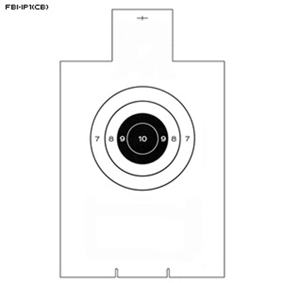 Law Enforcement Targets | Action Target : FBI Bull's-Eye Cardboard Target