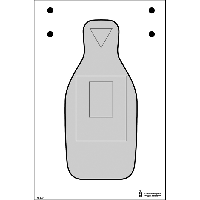 Law Enforcement Targets | Action Target : Modified FBI-Q Cardboard Target