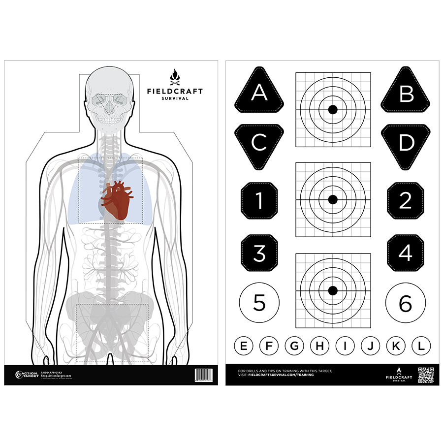 Fieldcraft Survival Double Sided Target by Action Target