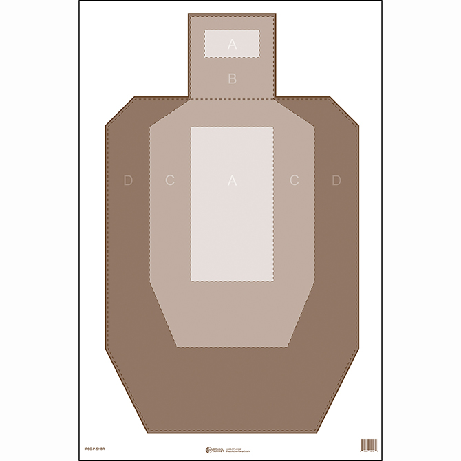 Action Target : IPSC Paper Target w/ Visible Scoring Zones