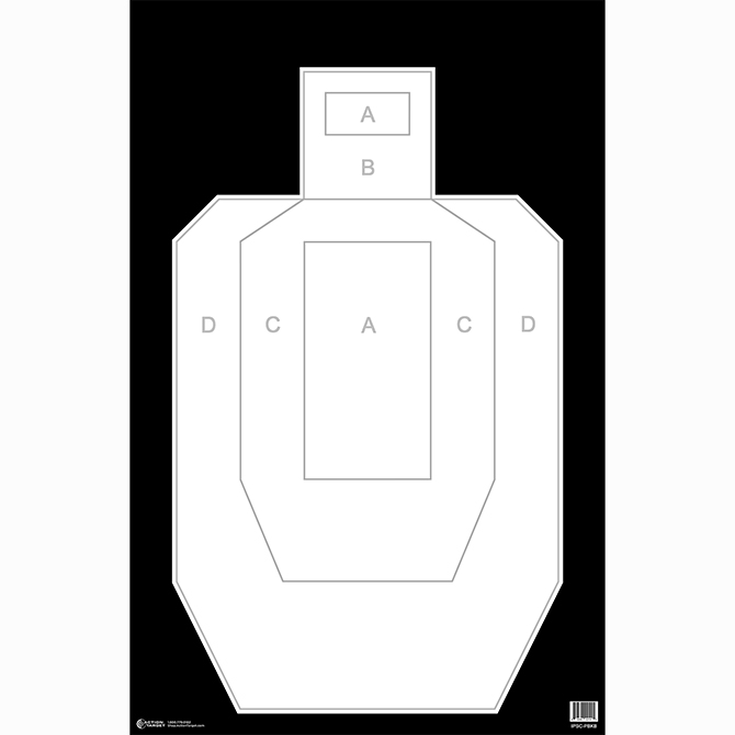 Action Target : High Visibility IPSC/USPSA Paper Target