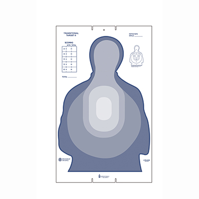 Atf Transitional Paper Target Cardboard US Treasury Transtar TSR-IICB Silhouette Target