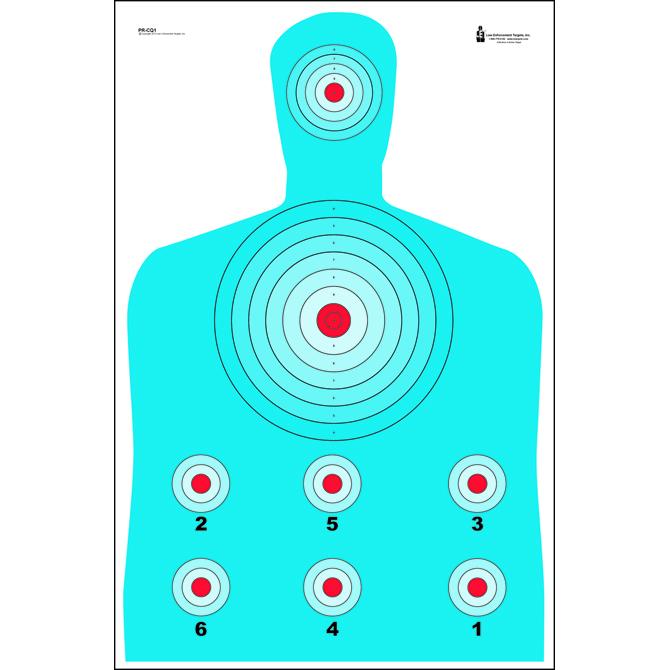 High Visibility Fluorescent Modified B-27 Shooting Target