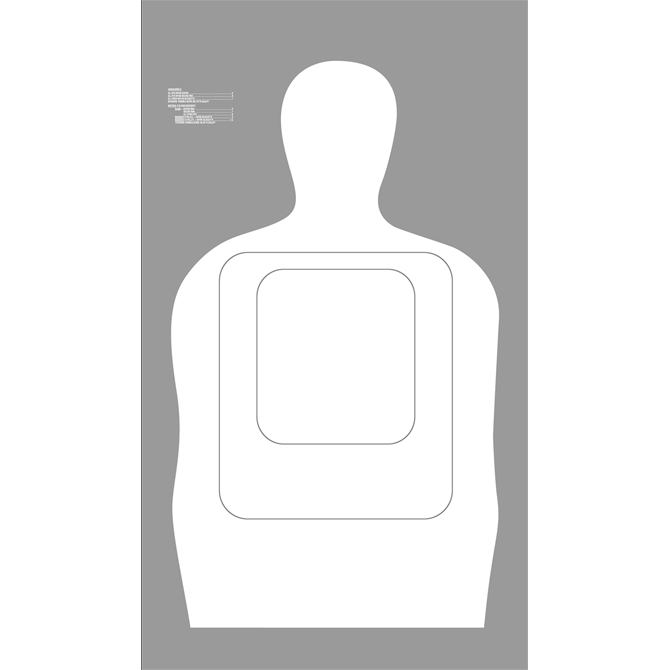 Fbi Reverse Color Qual Target Law Enforcement Targets | Action Target : Standard Reverse TQ-15 Target