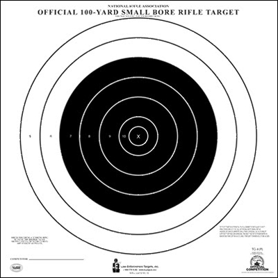 14" x 14" TQ-4 Qty.30 A-14 100 Yard Smallbore Rifle Target Red 